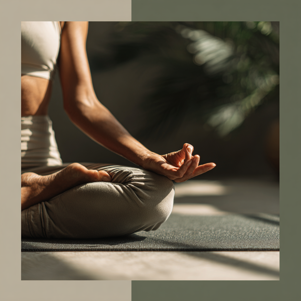 Група людей займається йогою